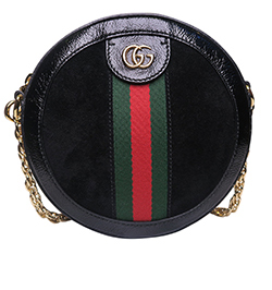 Gucci Suede Ophidia Round Bag, Navy, 550618520981, B/DB